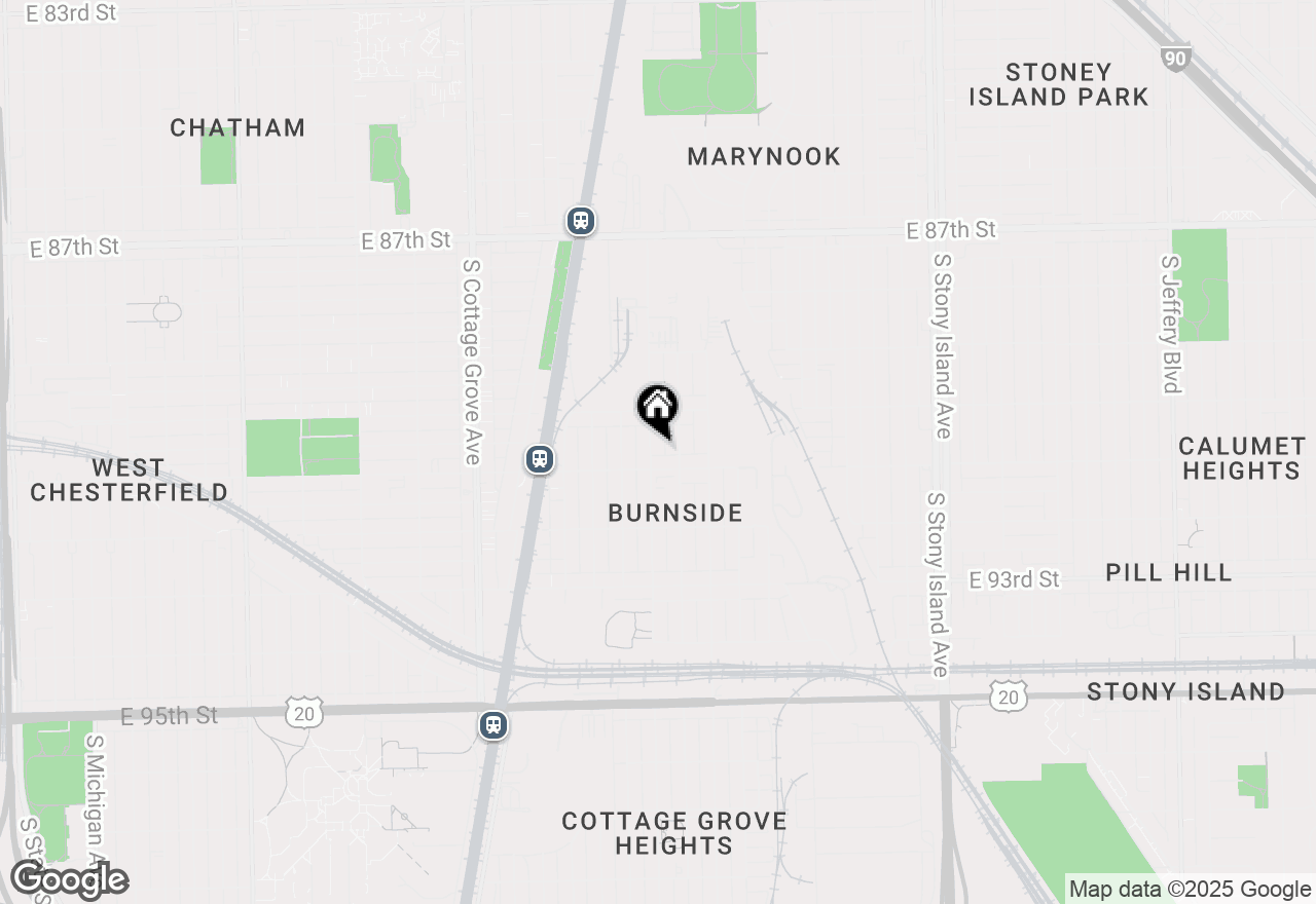 Map of 9043 S Greenwood Avenue, Chicago, IL 60619
