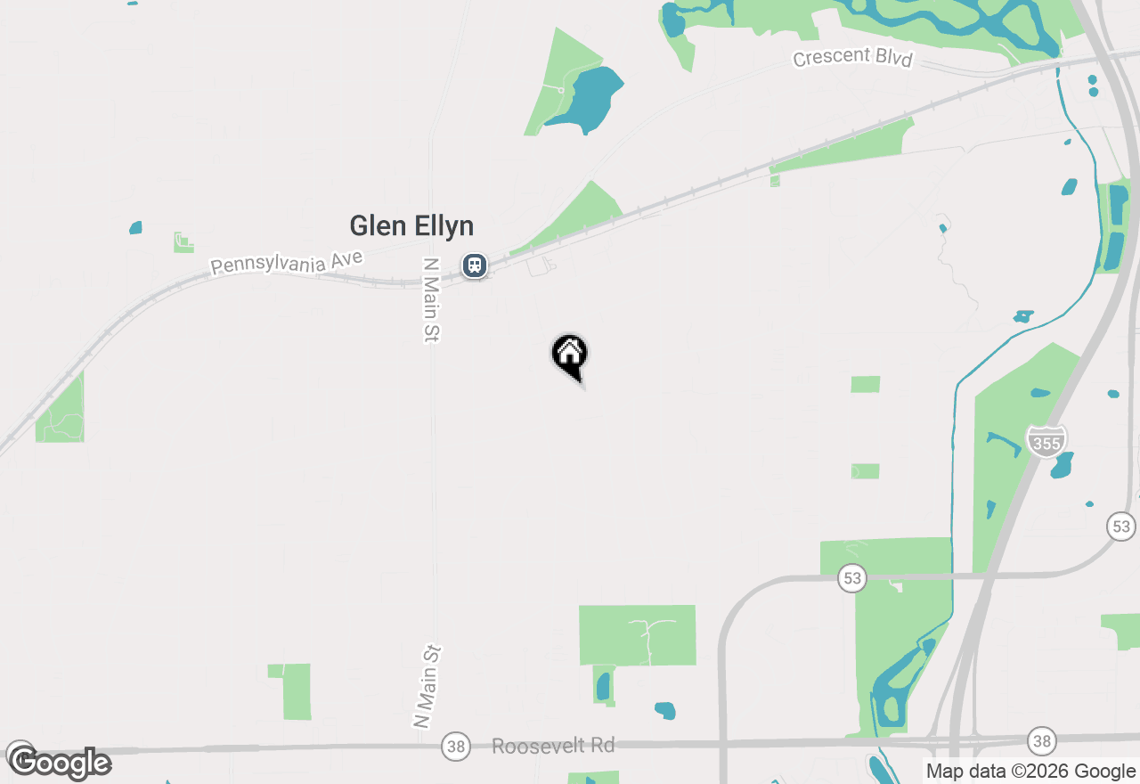 Map of 649 Hill Avenue, Glen Ellyn, IL 60137