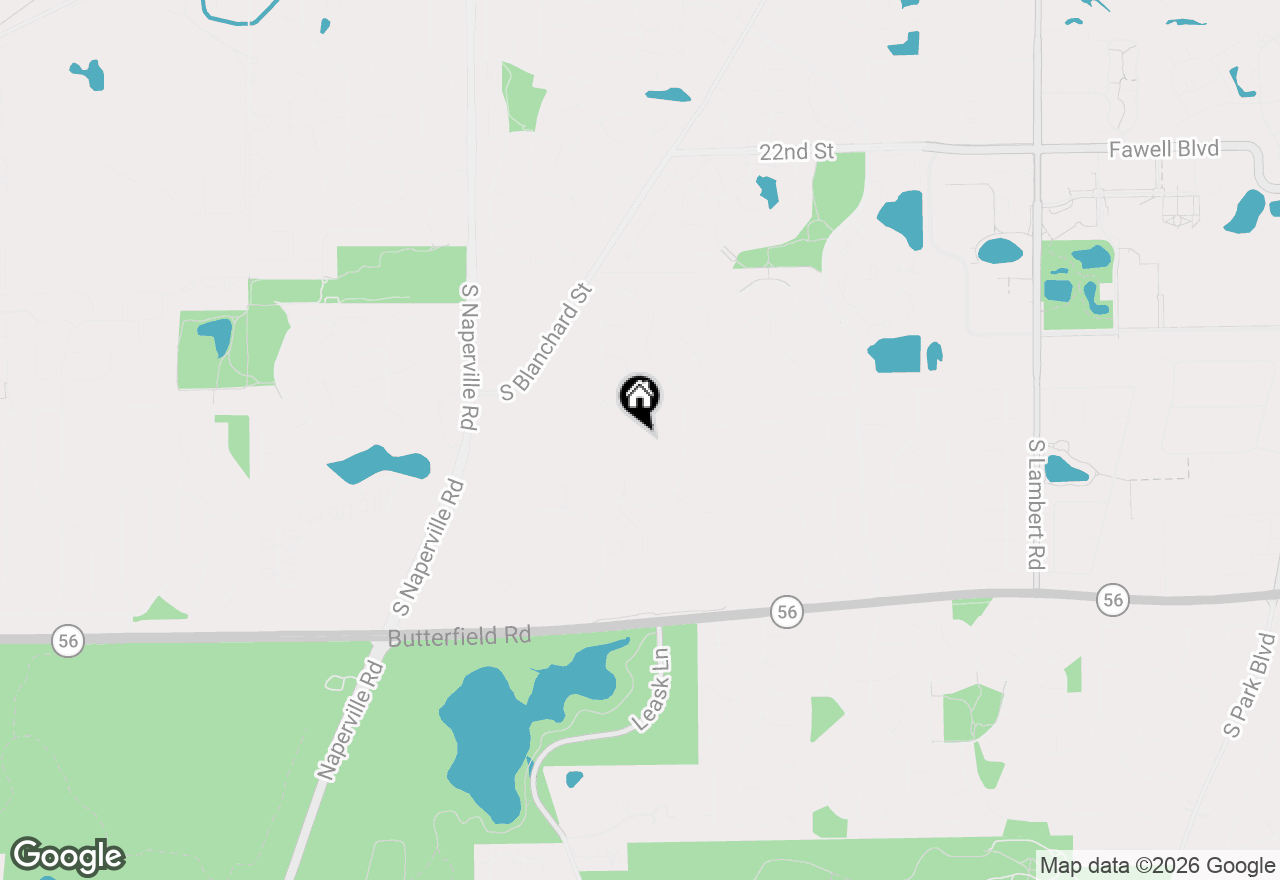 Map of 61 Kensington Circle #104, Wheaton, IL 60189