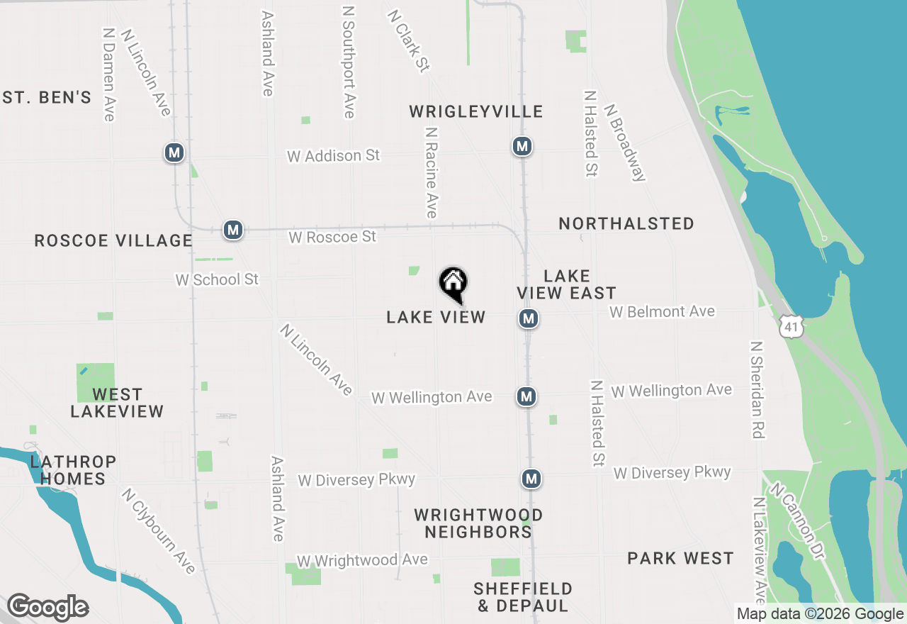 Map of 3204 N Clifton Avenue #207, Chicago, IL 60657
