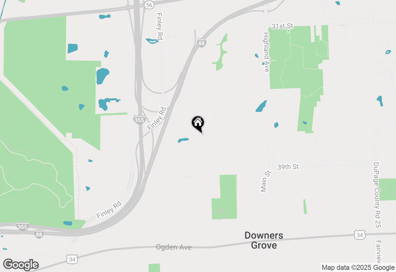 Map of 1431 Coral Berry Lane, Downers Grove, IL 60515