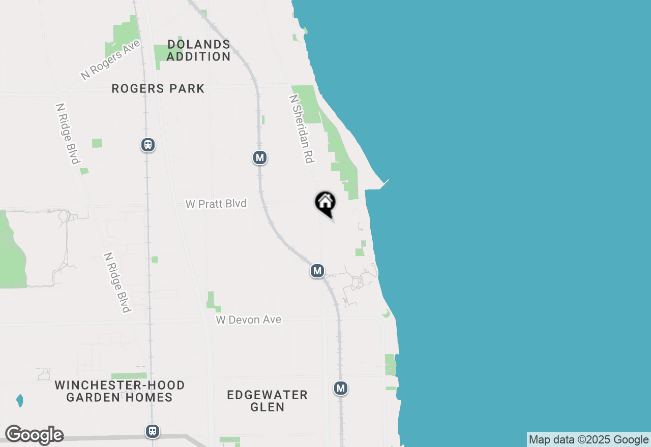 Map of 6719 N Sheridan Road #1N, Chicago, IL 60626