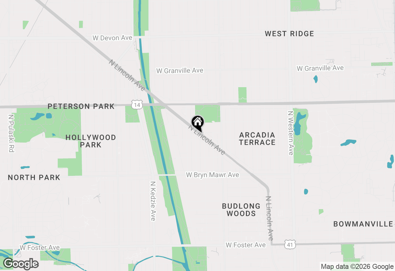 Map of 5830 N Lincoln Avenue #1S, Chicago, IL 60659