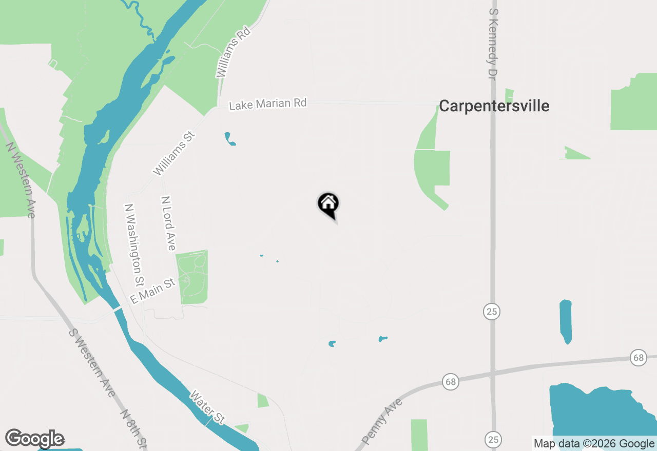 Map of 621 Hawthorne Court, Carpentersville, IL 60110