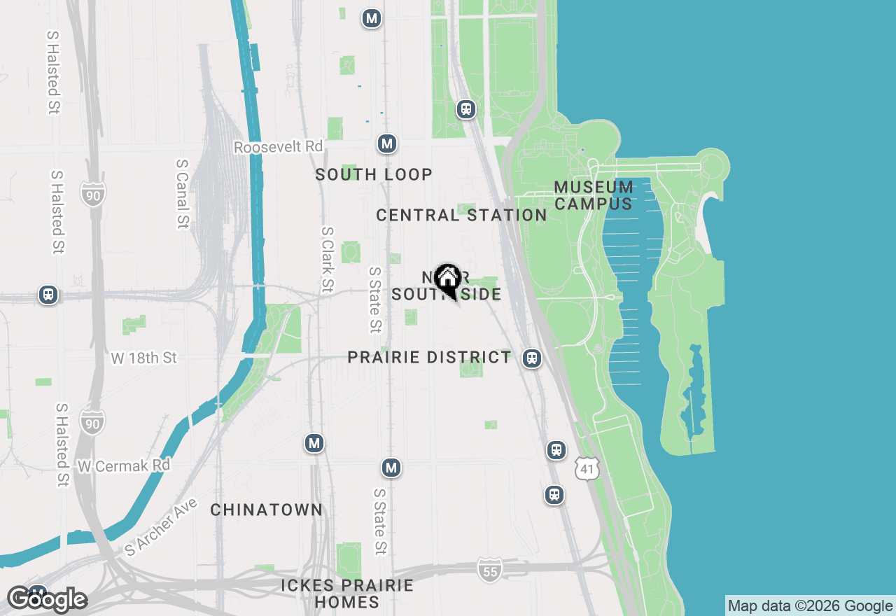 Map of 1600 S Indiana Avenue #1310, Chicago, IL 60616