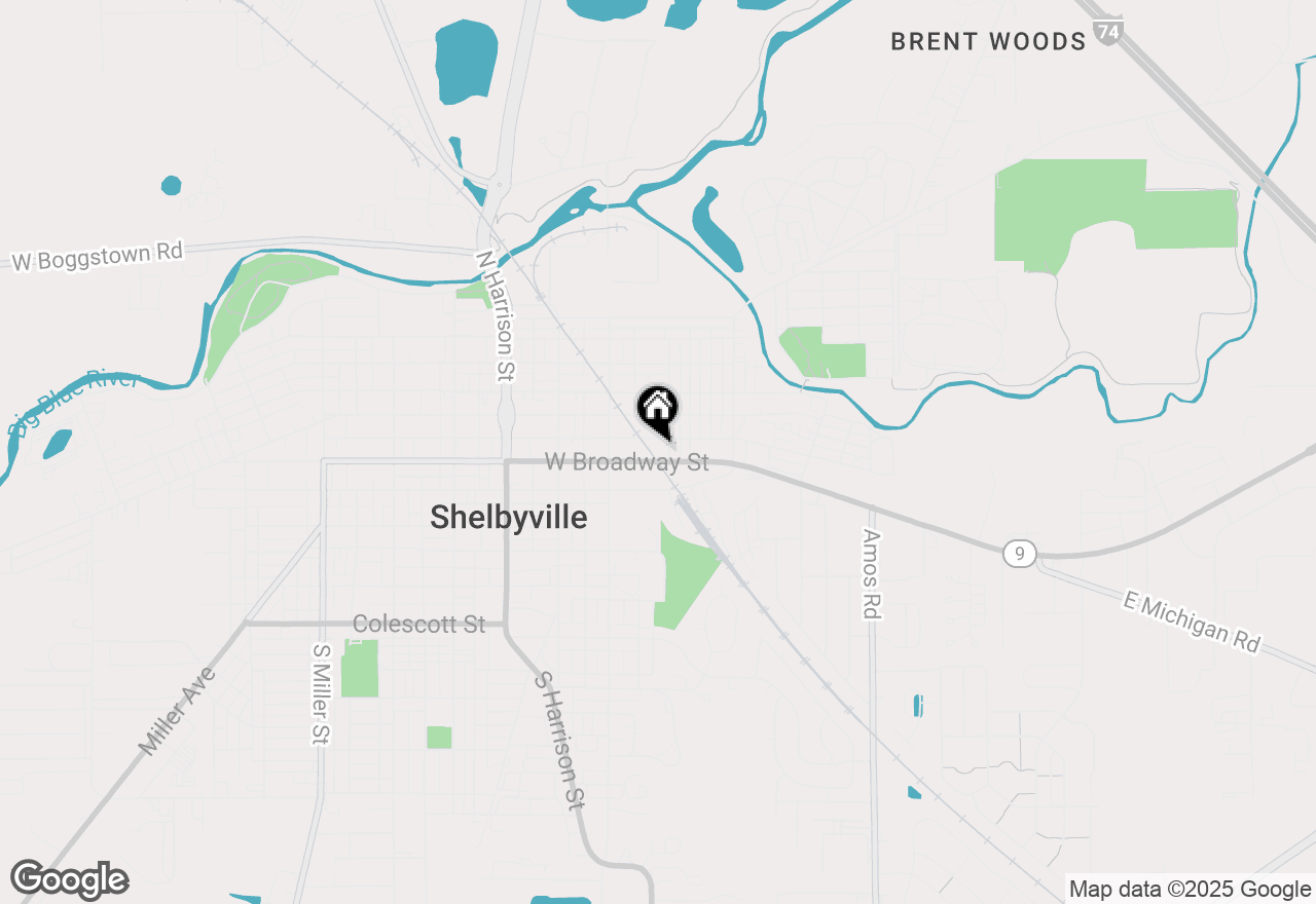 Map of 262-270 E Broadway Street, Shelbyville, IN 46176