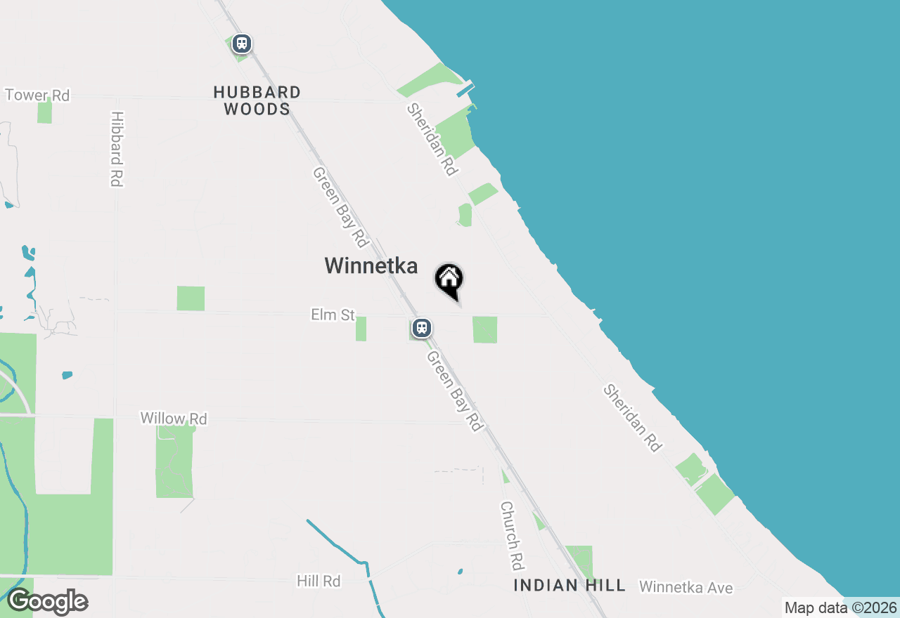 Map of 701 Elm Street, Winnetka, IL 60093