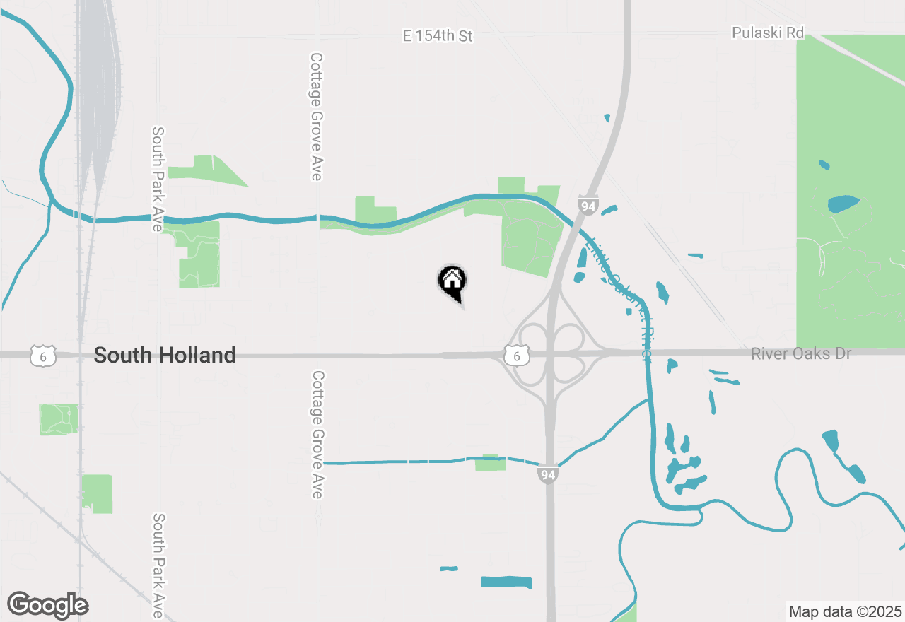 Map of 16062 University Avenue, South Holland, IL 60473