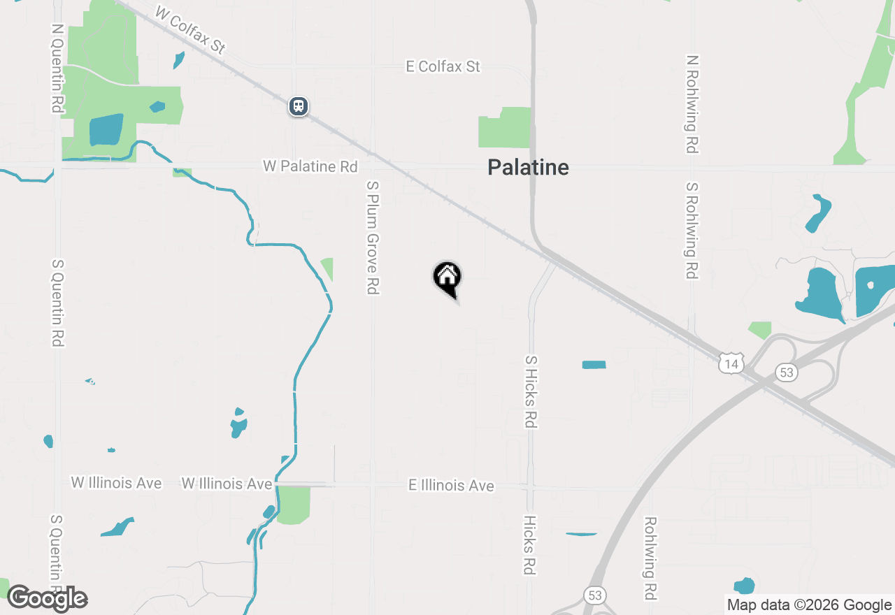 Map of 315 S Oak Street, Palatine, IL 60067