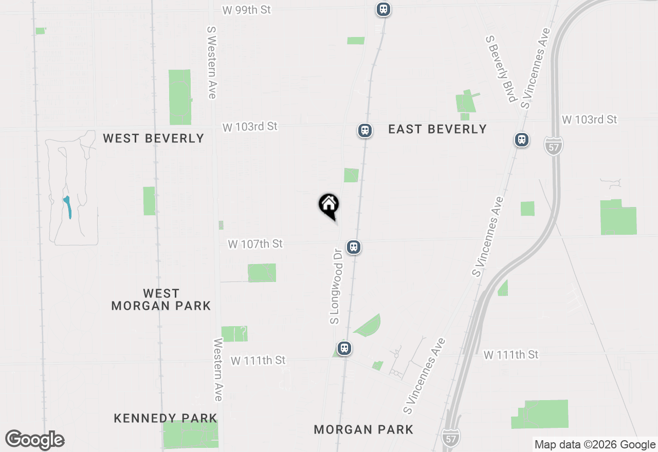 Map of 10628 S Longwood Drive, Chicago, IL 60643