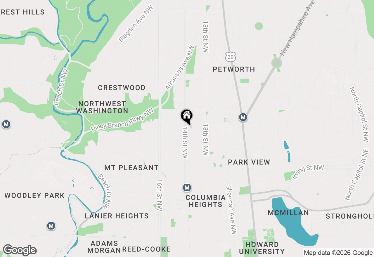 Map of 3525 14th Street Nw #2, Washington, DC 20010