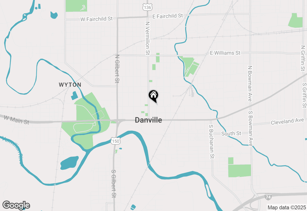Map of 11 E North Street, Danville, IL 61832