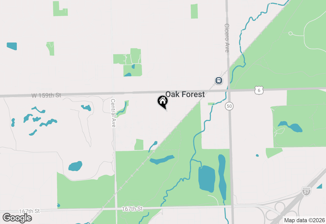 Map of 16016 Latrobe Avenue, Oak Forest, IL 60452