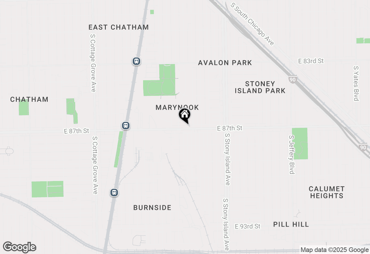 Map of 1350 E 87th Street, Chicago, IL 60619