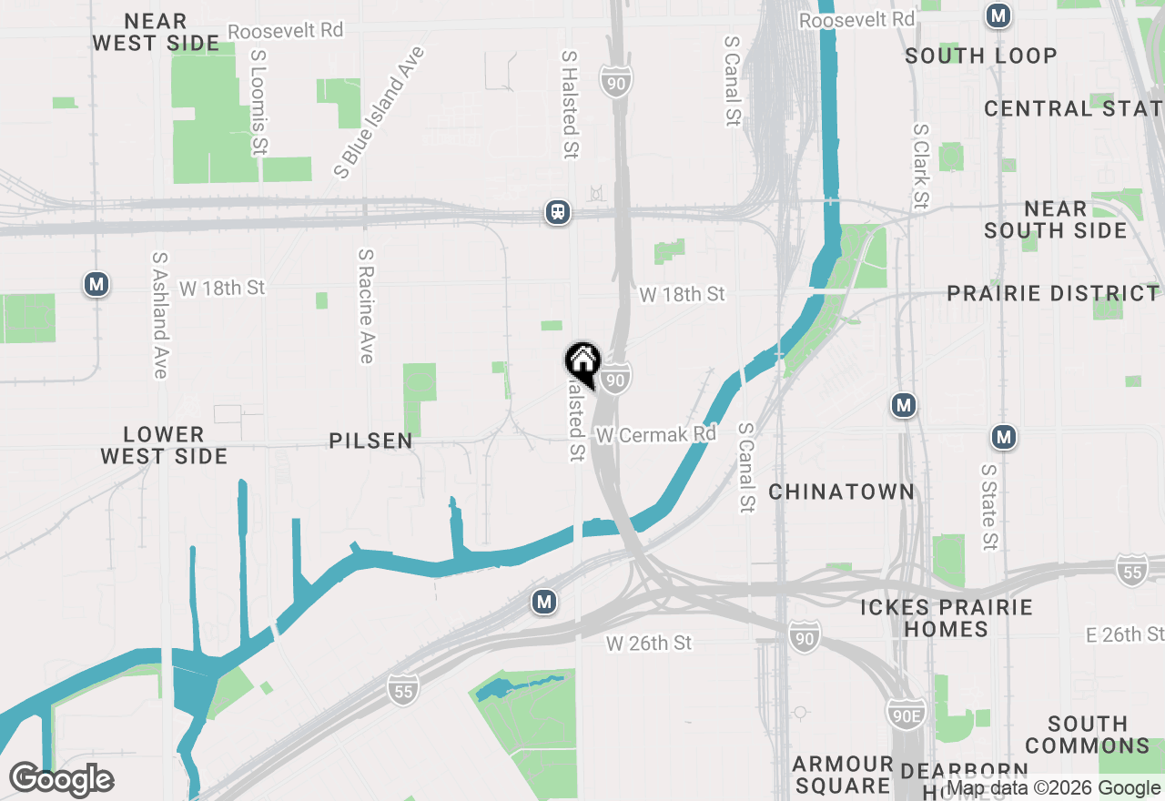 Map of 2109 S Halsted Street #1, Chicago, IL 60608