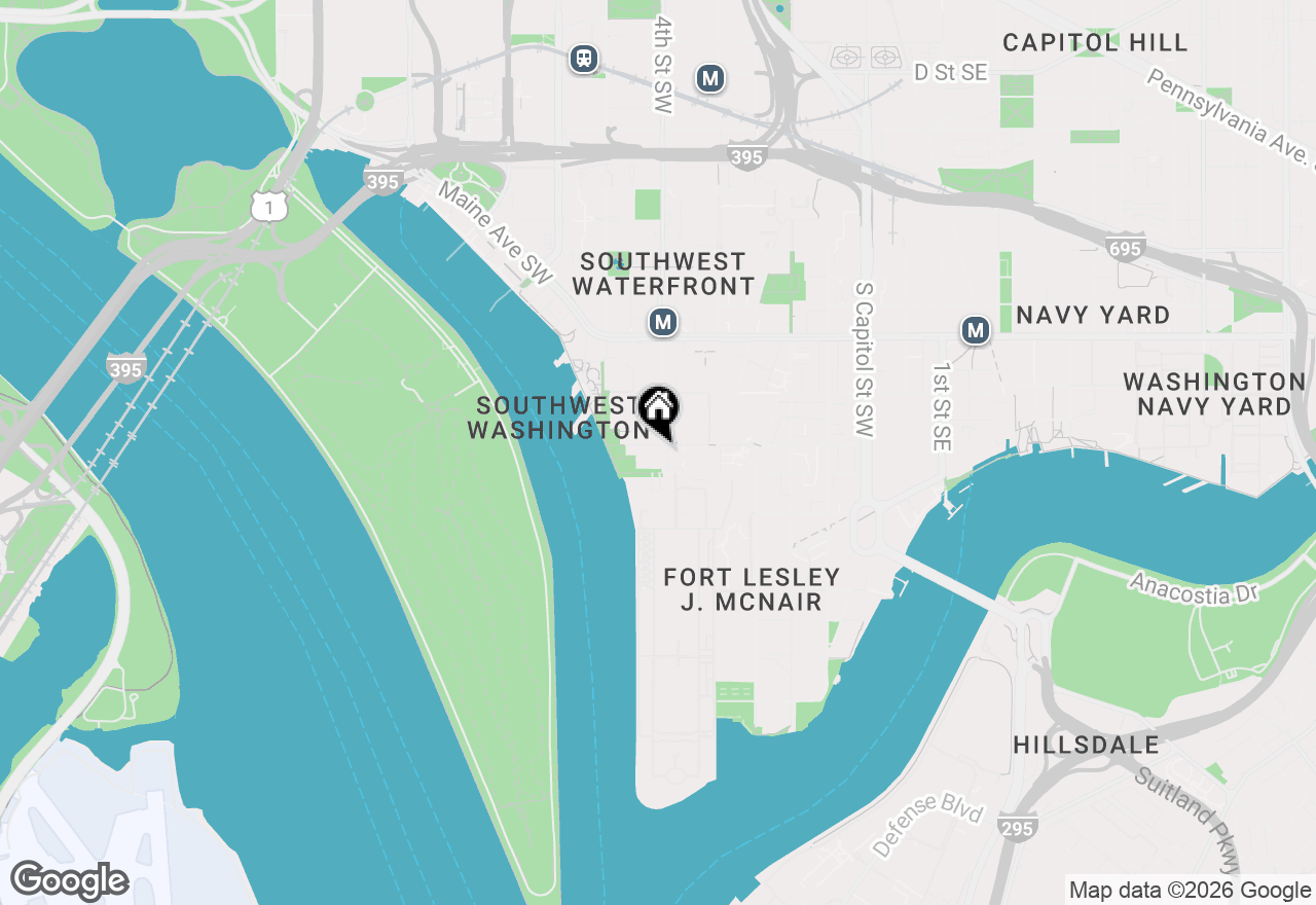 Map of 1425 4th Street Sw #A502, Washington, DC 20024