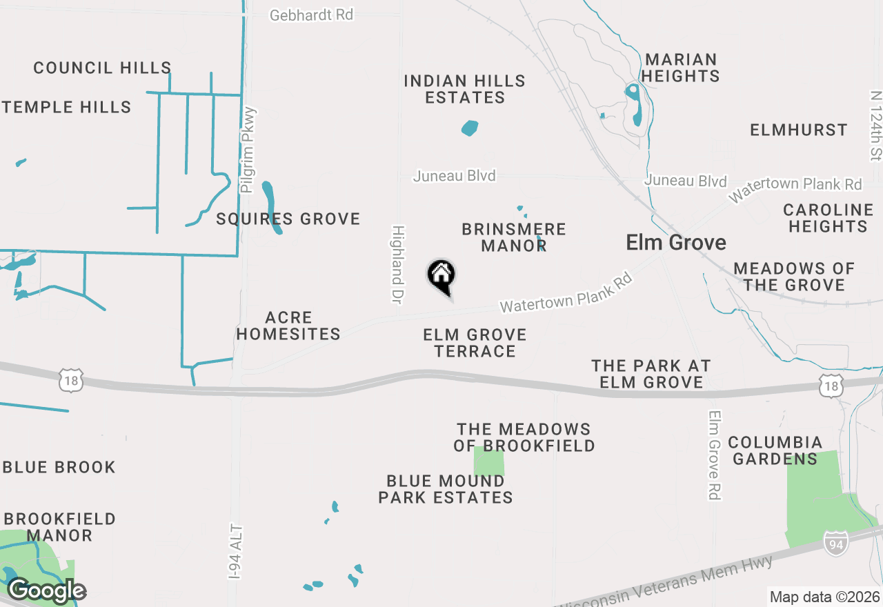 Map of 820 Madera Cir, Elm Grove, WI 53122