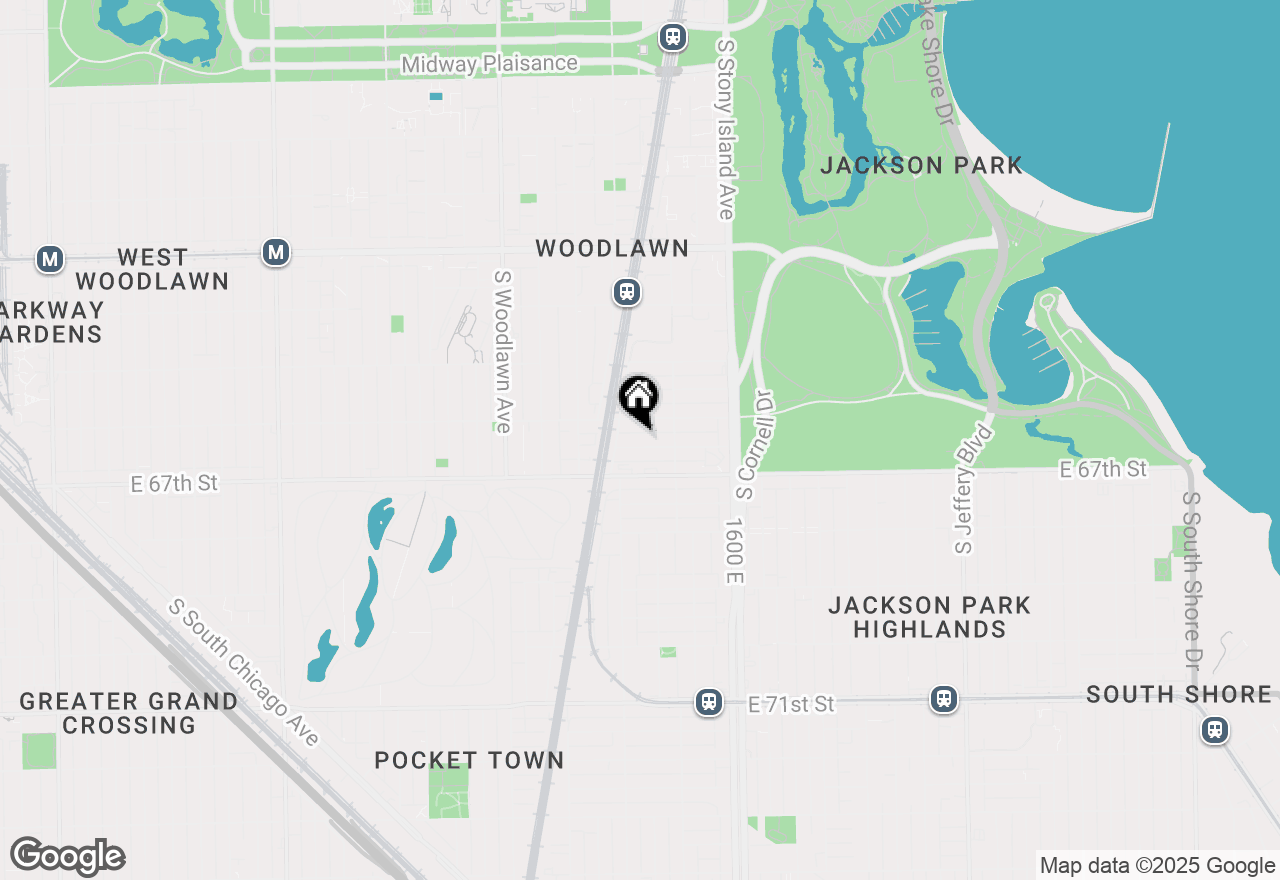 Map of 1424 E 66th Place #1, Chicago, IL 60637