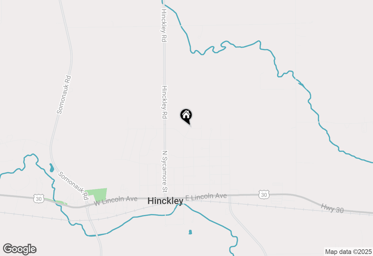 Map of 621 N Oak Street, Hinckley, IL 60520