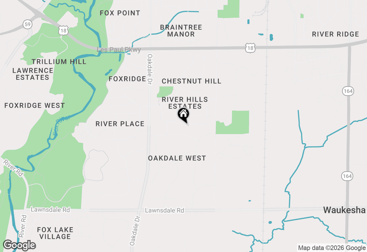 Map of 955 Dana Ln, Waukesha, WI 53189