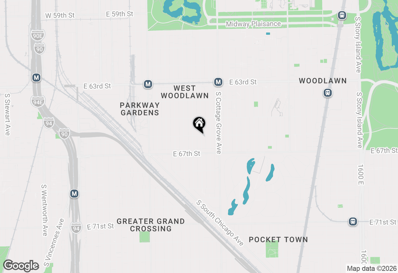 Map of 649 E Marquette Road #3, Chicago, IL 60637