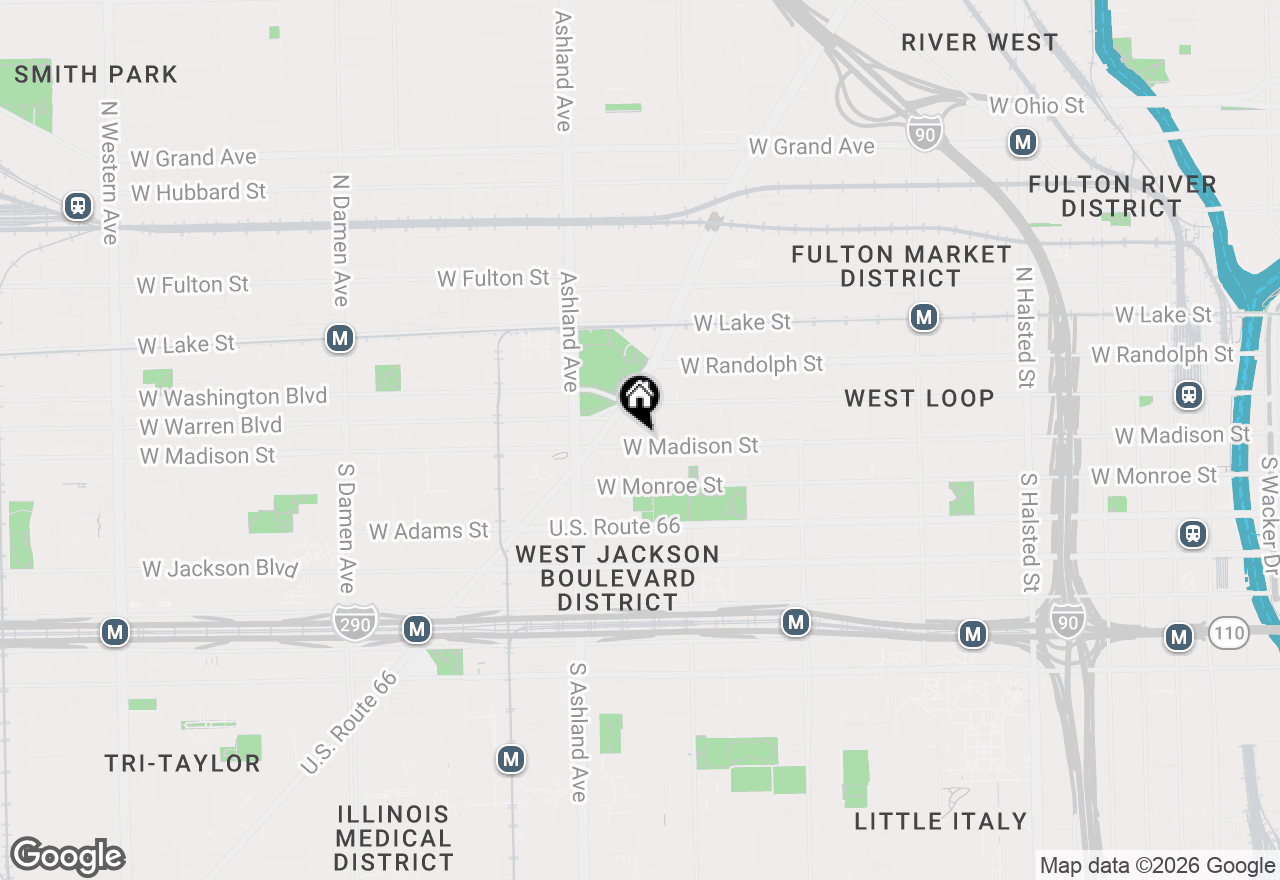 Map of 6 N Bishop Street #206, Chicago, IL 60607