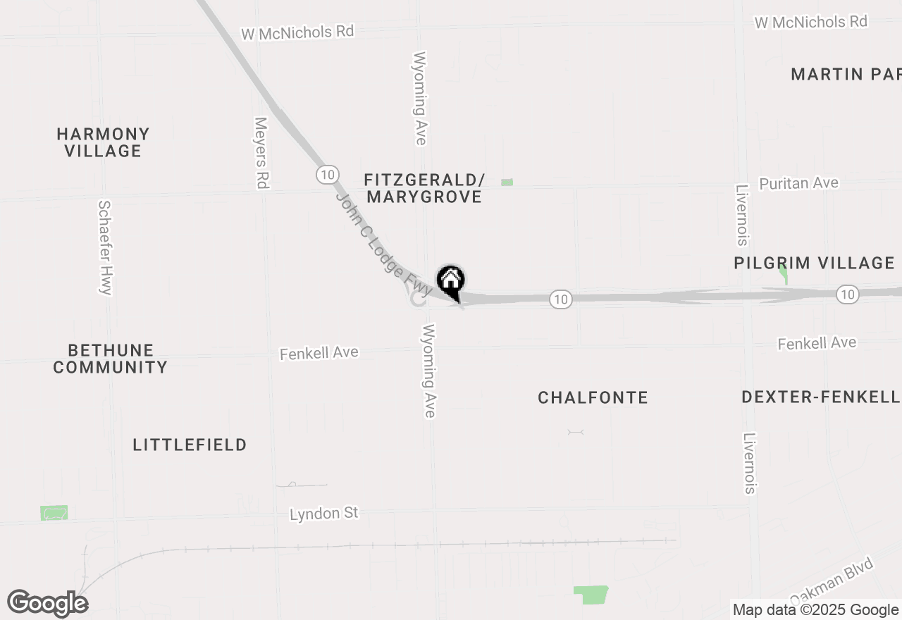 Map of 15396 Kentucky Street, Detroit, MI 48238