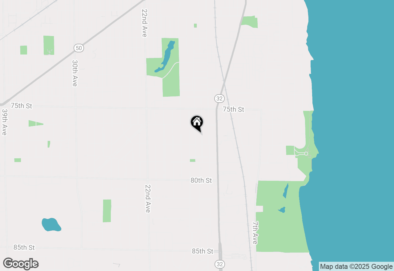 Map of 7707 16th Ave, Kenosha, WI 53143