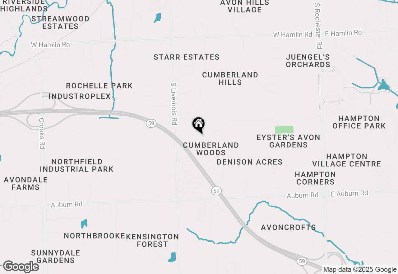 Map of 724 Woodfield Way, Rochester Hills, MI 48307