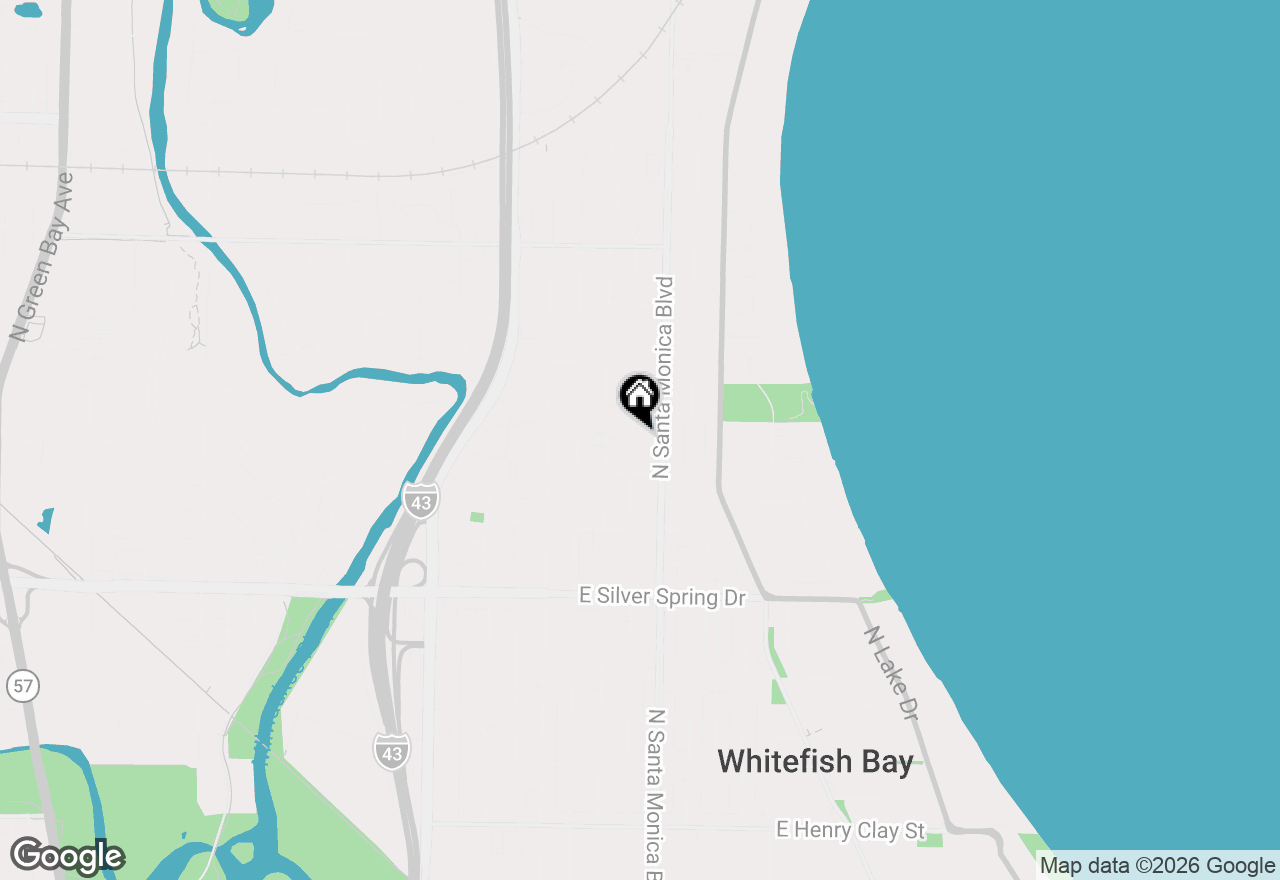 Map of 5844 N Shoreland Ave, Whitefish Bay, WI 53217