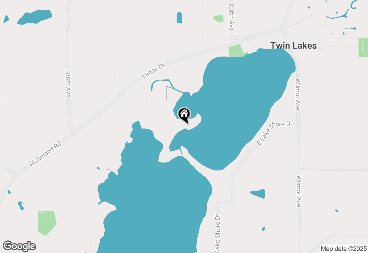 Map of 353 Indian Point Rd, Twin Lakes, WI 53181