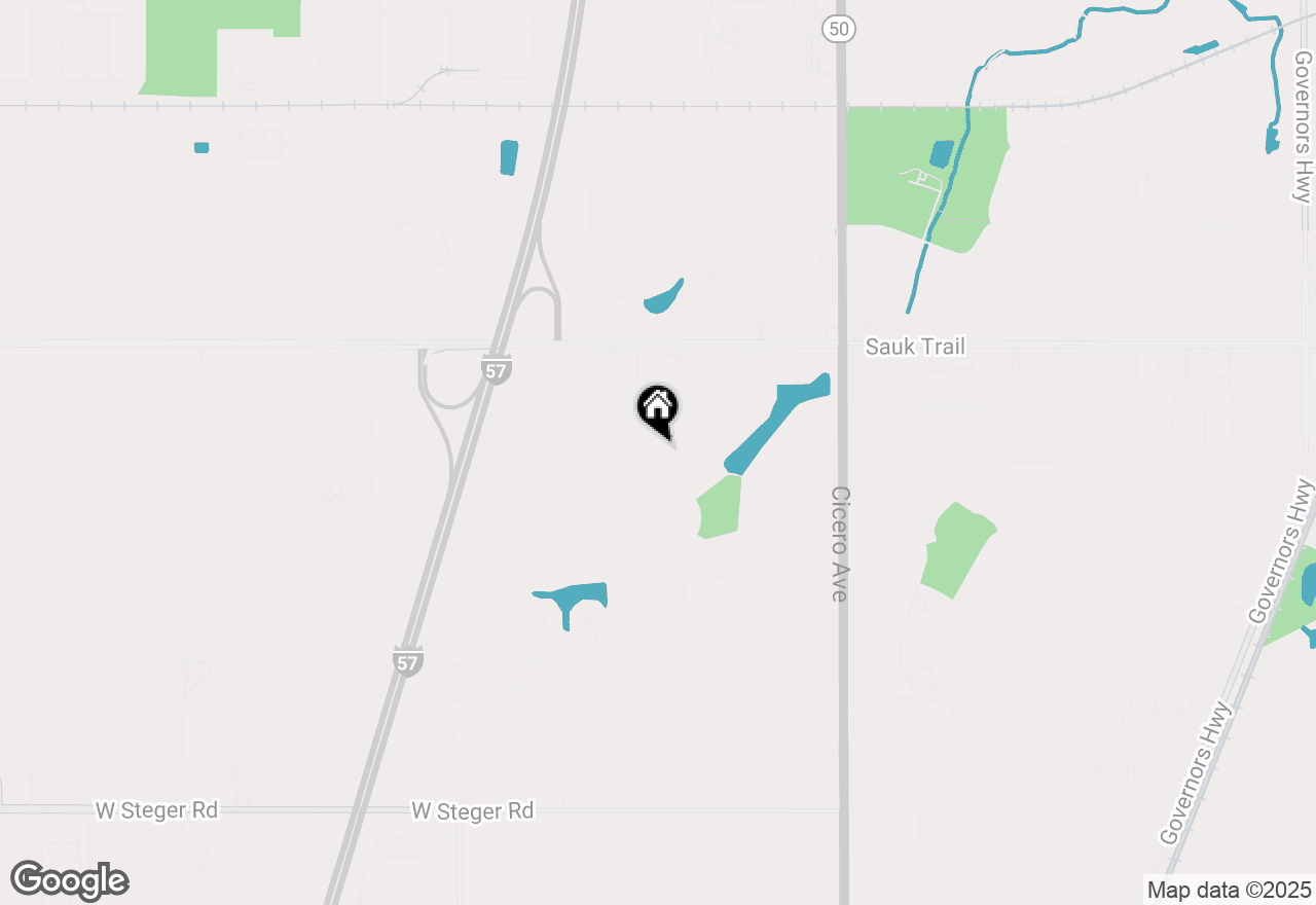 Map of 5115 Roberta Lane, Richton Park, IL 60471