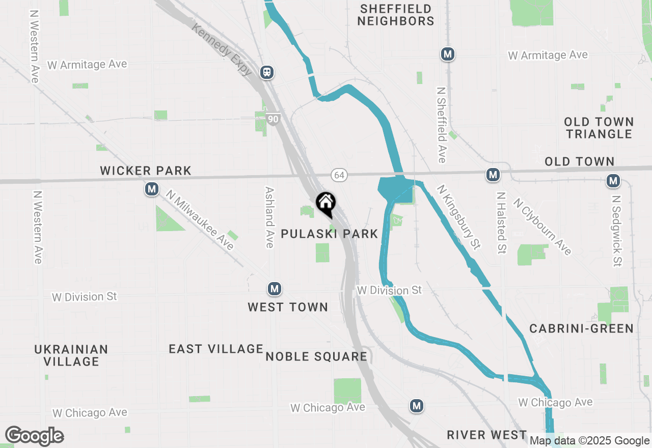 Map of 1416 N Noble Street #1, Chicago, IL 60642