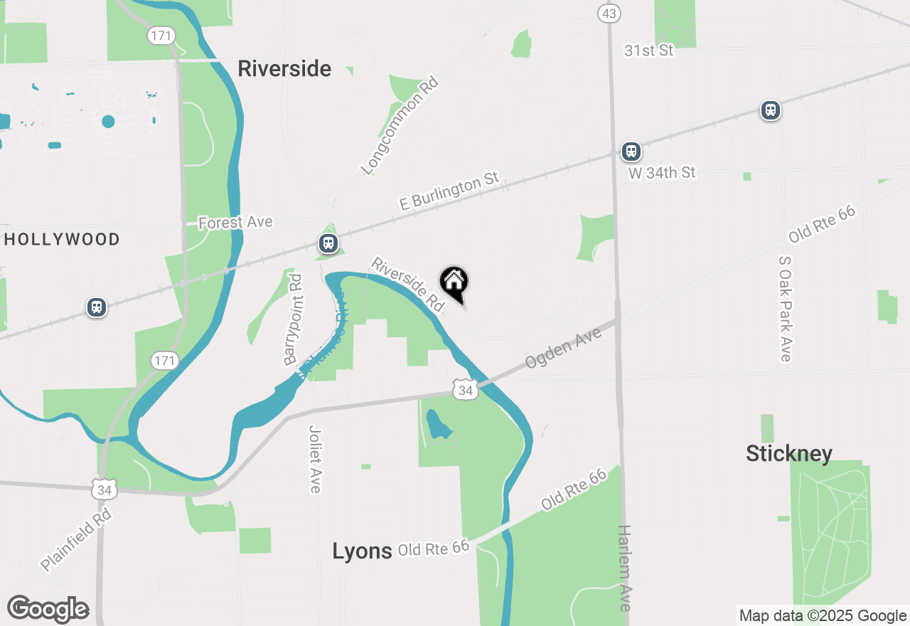 Map of 176 Riverside Road, Riverside, IL 60546