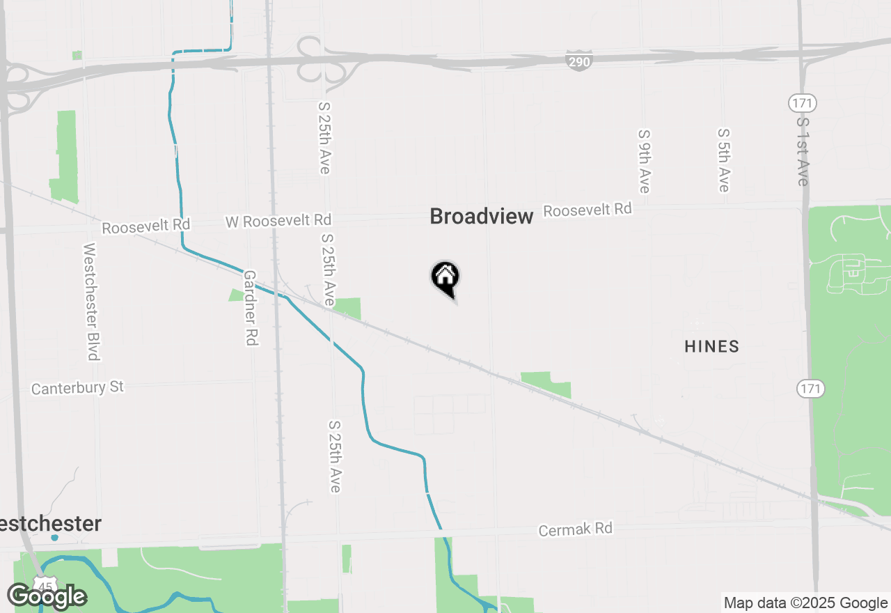 Map of 2412 S 19th Avenue, Broadview, IL 60155