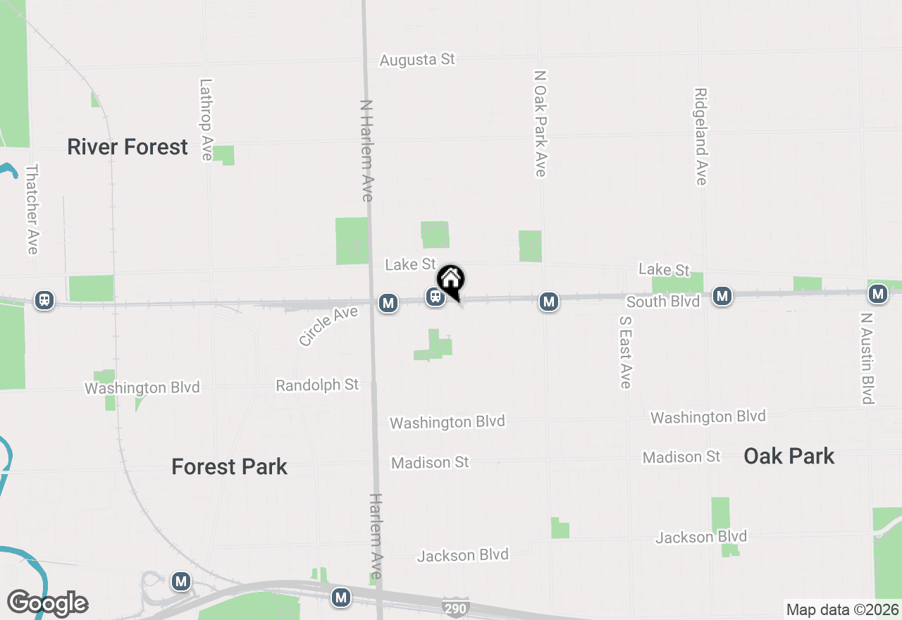 Map of 105 Home Avenue, Oak Park, IL 60302