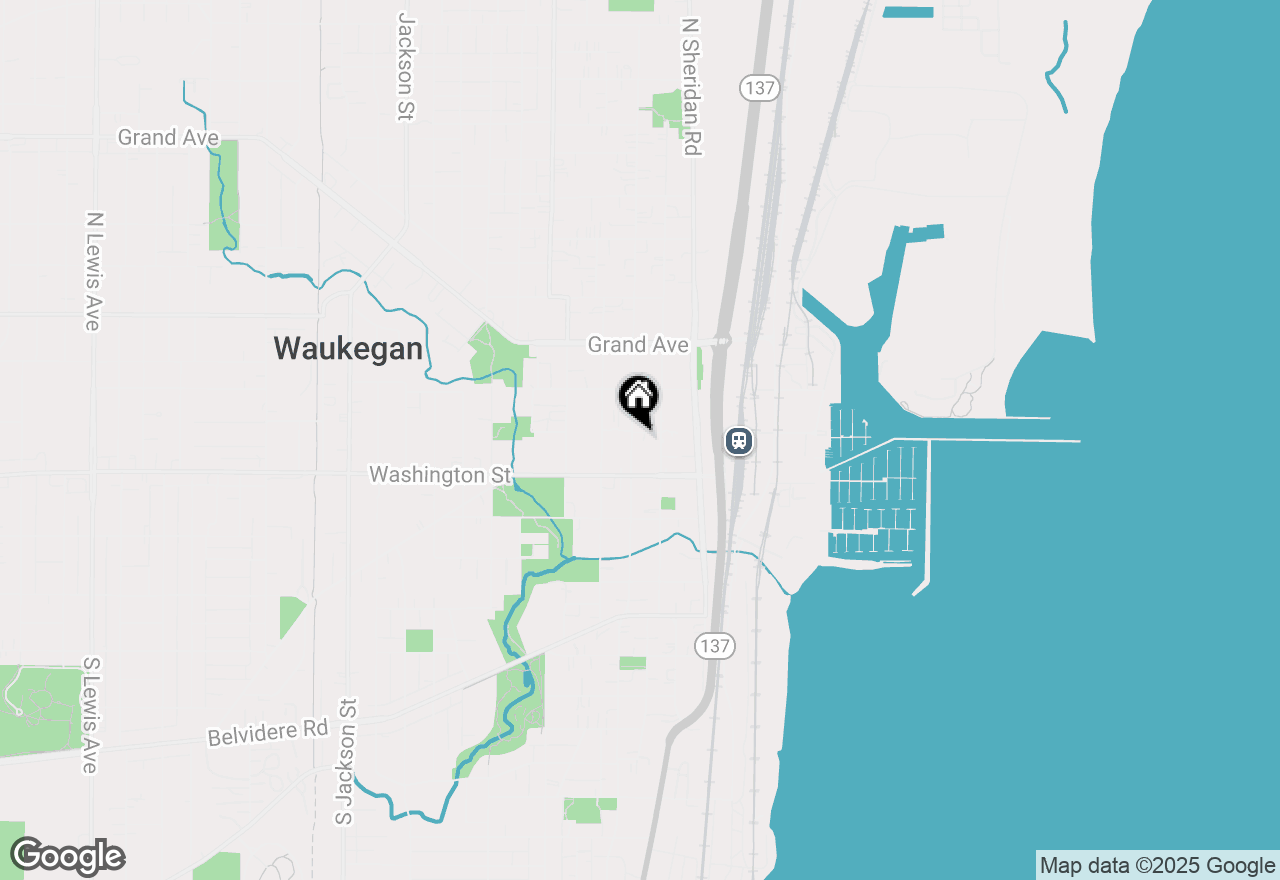 Map of 33 N County Street, Waukegan, IL 60085