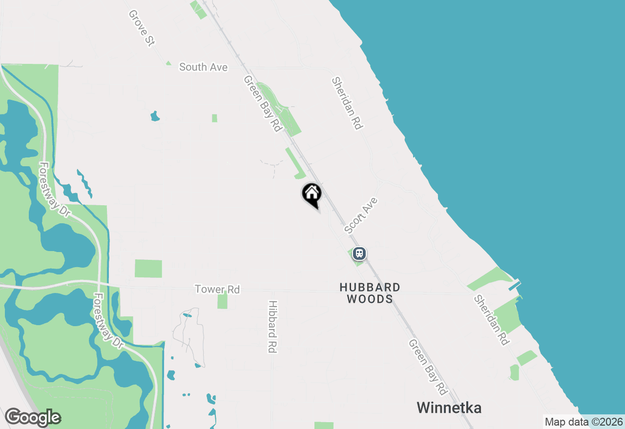 Map of 124 Linden Avenue, Glencoe, IL 60022