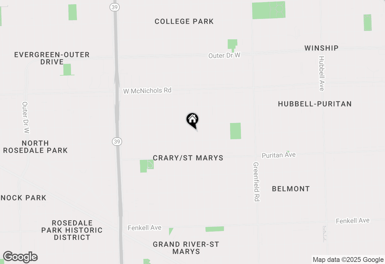 Map of 16559 Murray Hill Street, Detroit, MI 48235