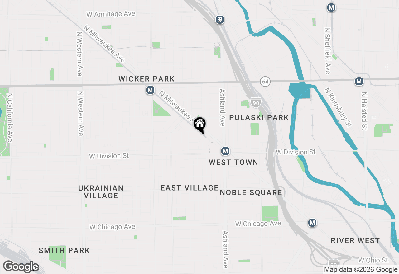 Map of 1320 N Moorman Street, Chicago, IL 60622