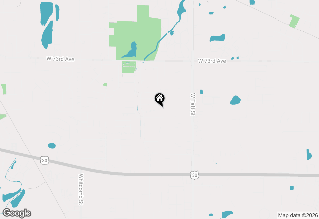 Map of 7619 Marshall Place, Merrillville, IN 46410