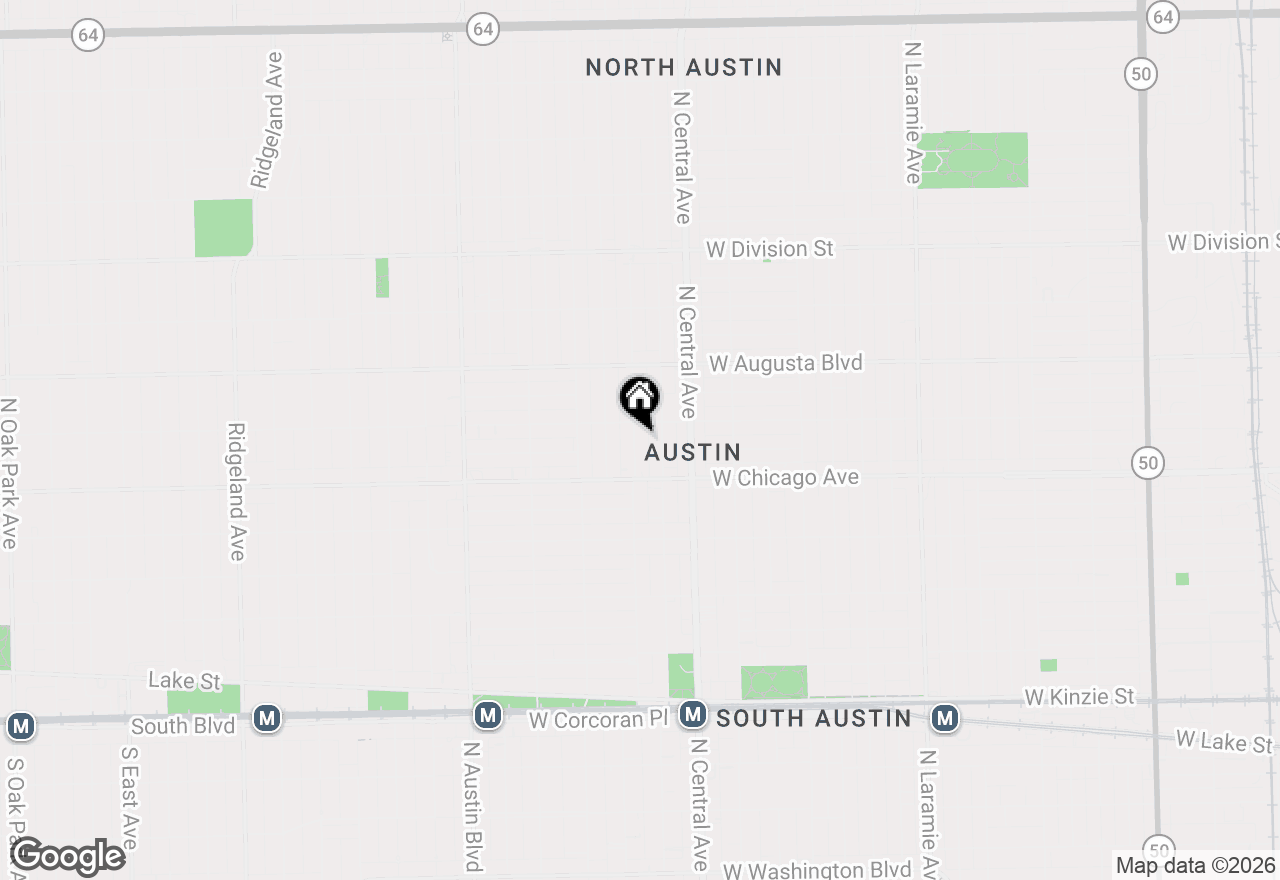 Map of 843 N Waller Avenue, Chicago, IL 60651