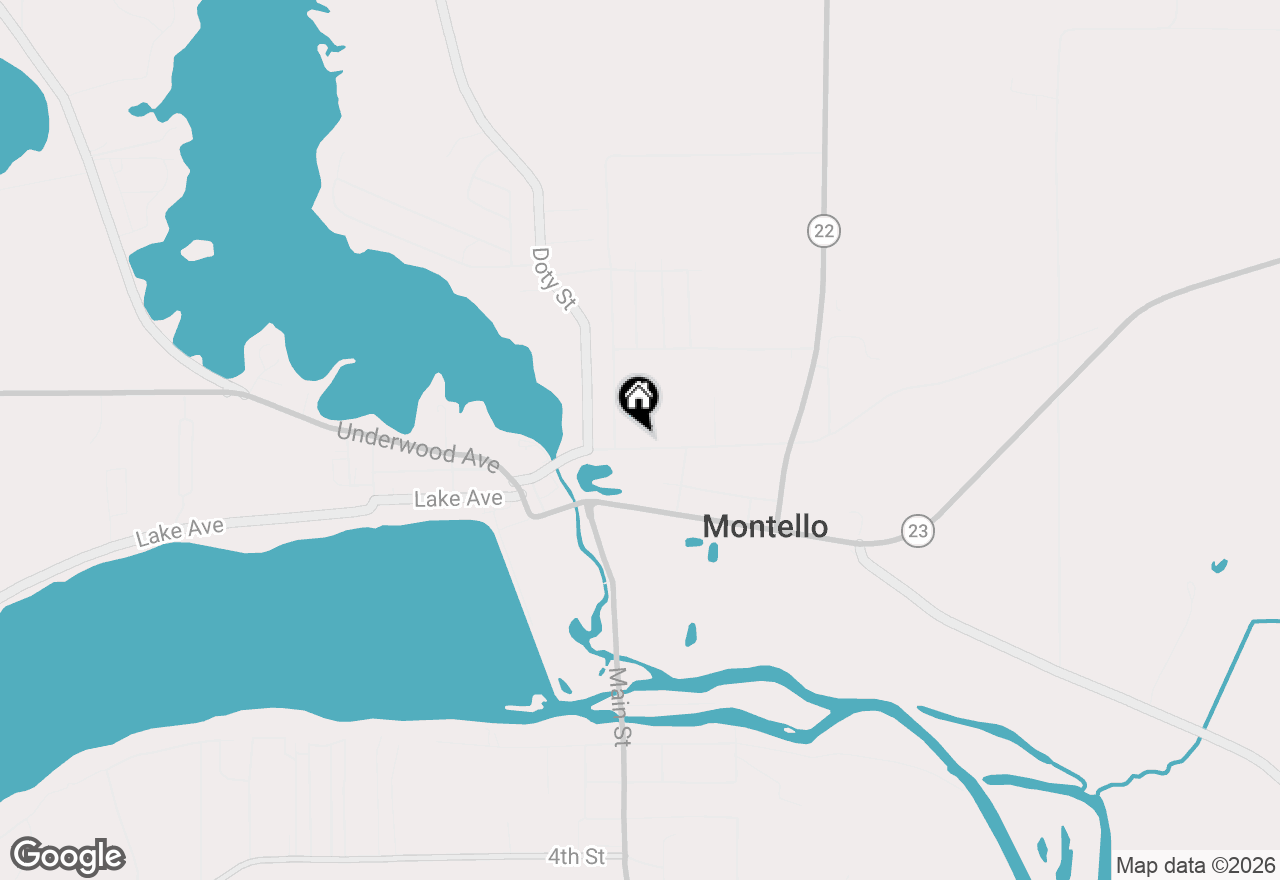 Map of 105 E Park Street, Montello, WI 53949