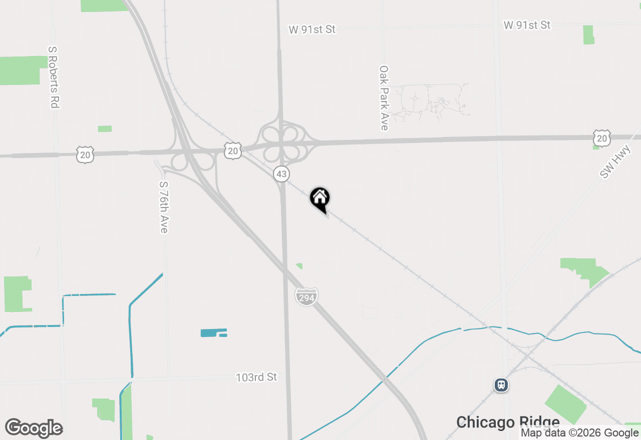 Map of 7033 W Mather Avenue #3B, Chicago Ridge, IL 60415