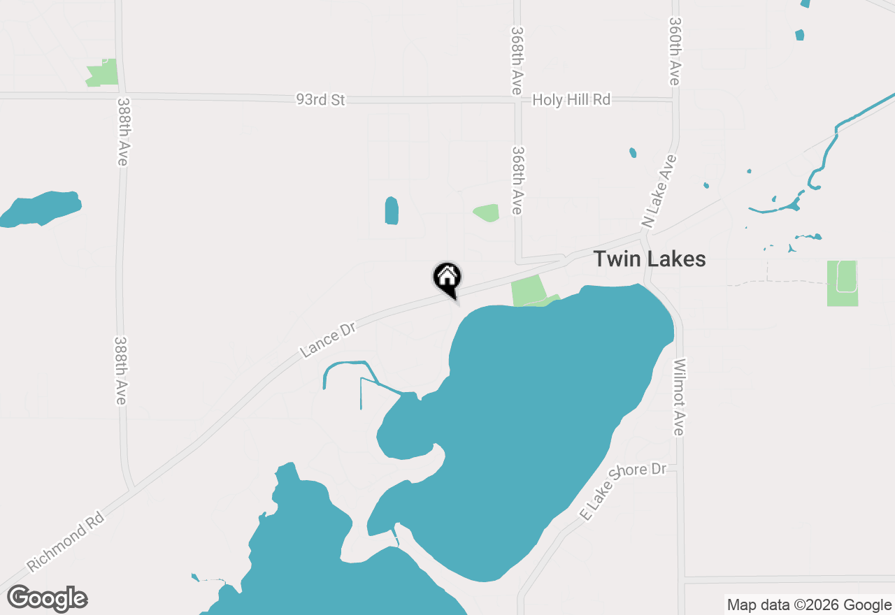 Map of 300 Knobes Ave, Twin Lakes, WI 53181