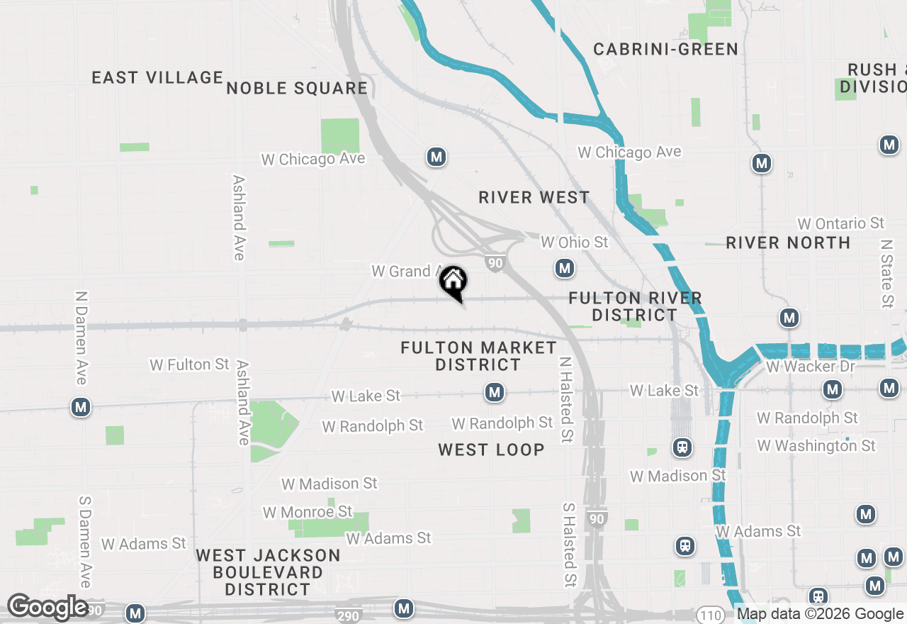 Map of 401 N Aberdeen Street #2N, Chicago, IL 60642