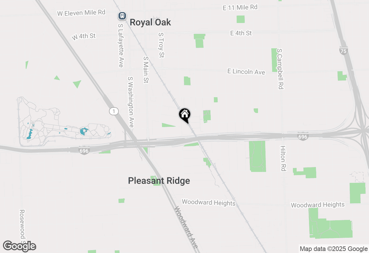 Map of 1468 Maryland Club Drive, Royal Oak, MI 48067