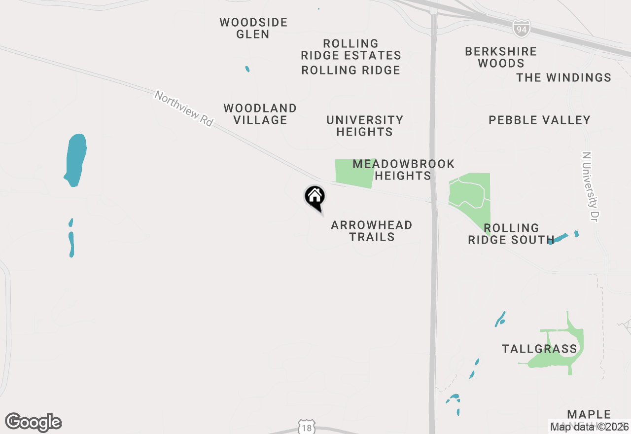 Map of W275N358 Arrowhead Trl, Waukesha, WI 53188