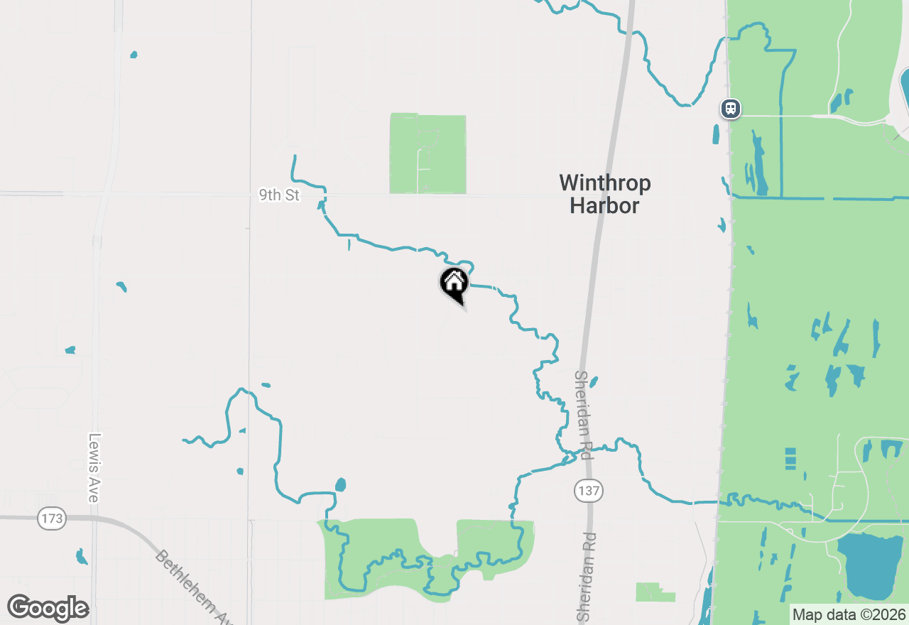 Map of 1117 Pennsylvania Avenue, Winthrop Harbor, IL 60096