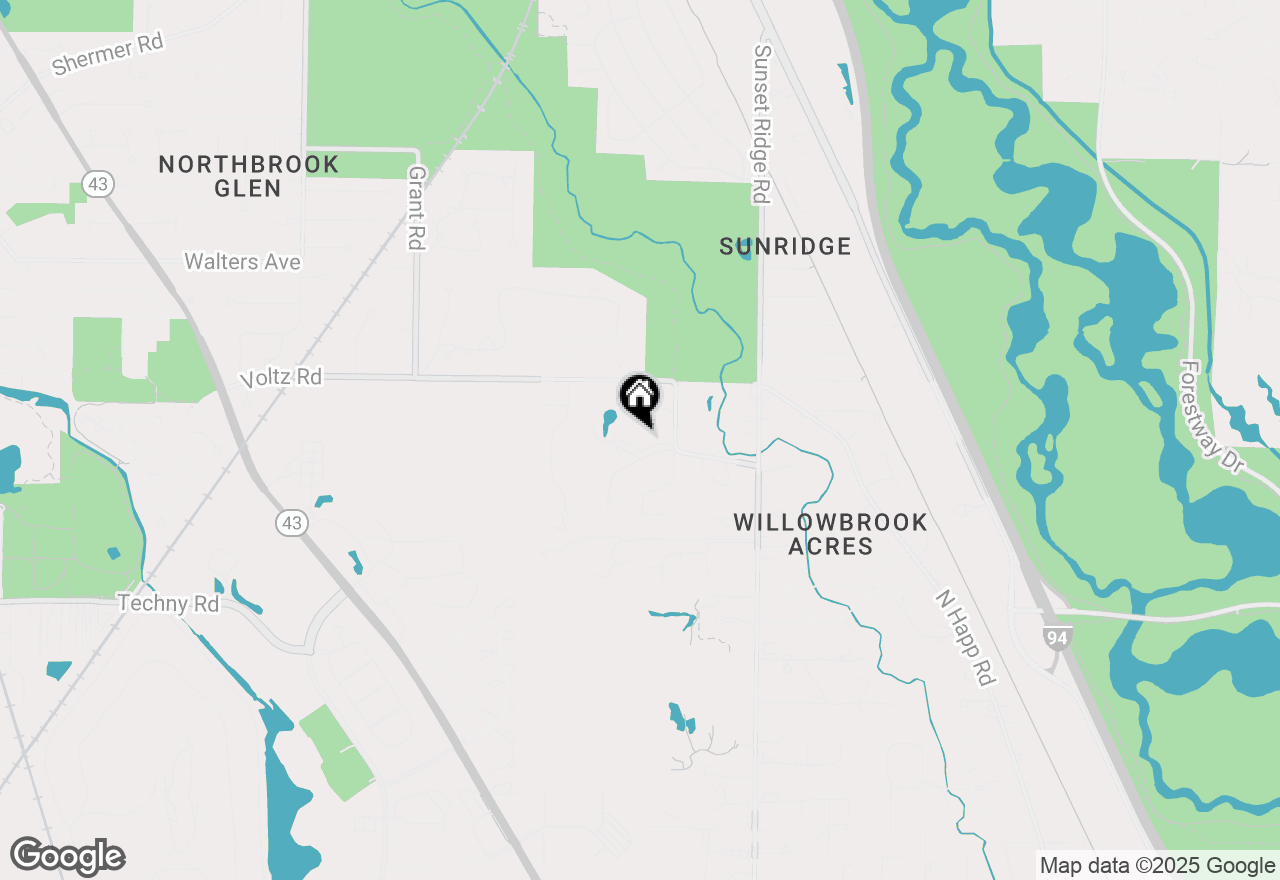 Map of 650 Midfield Lane, Northbrook, IL 60062